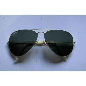 Ray-Ban Aviator RB3025 L0205 58mm Gold Frame G-15 Green Lens - Authentic Vintage